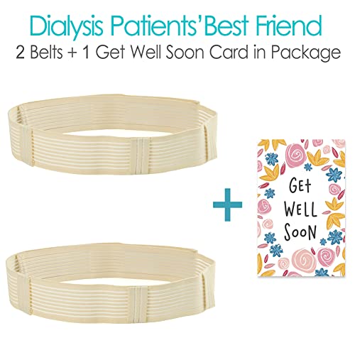DiaBelt [2 Pack] PD Dialysis Belt Breathable Peritoneal Dialysis Accessories Peg J Tube Catheter Belts Holder Feeding Tube Supplies for Stomach Women Men Adults Beige - Image 2