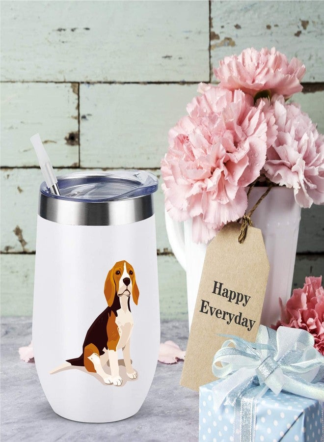 Wisedeal Beagle Dog Stainless Steel Coffee Mug with Lid Thermal Vacuum Tumbler, Novelty Christmas Birthday Gifts for Dad Mom Love Dog Men, Women, Friends Coworkers 12 Oz White - Image 5