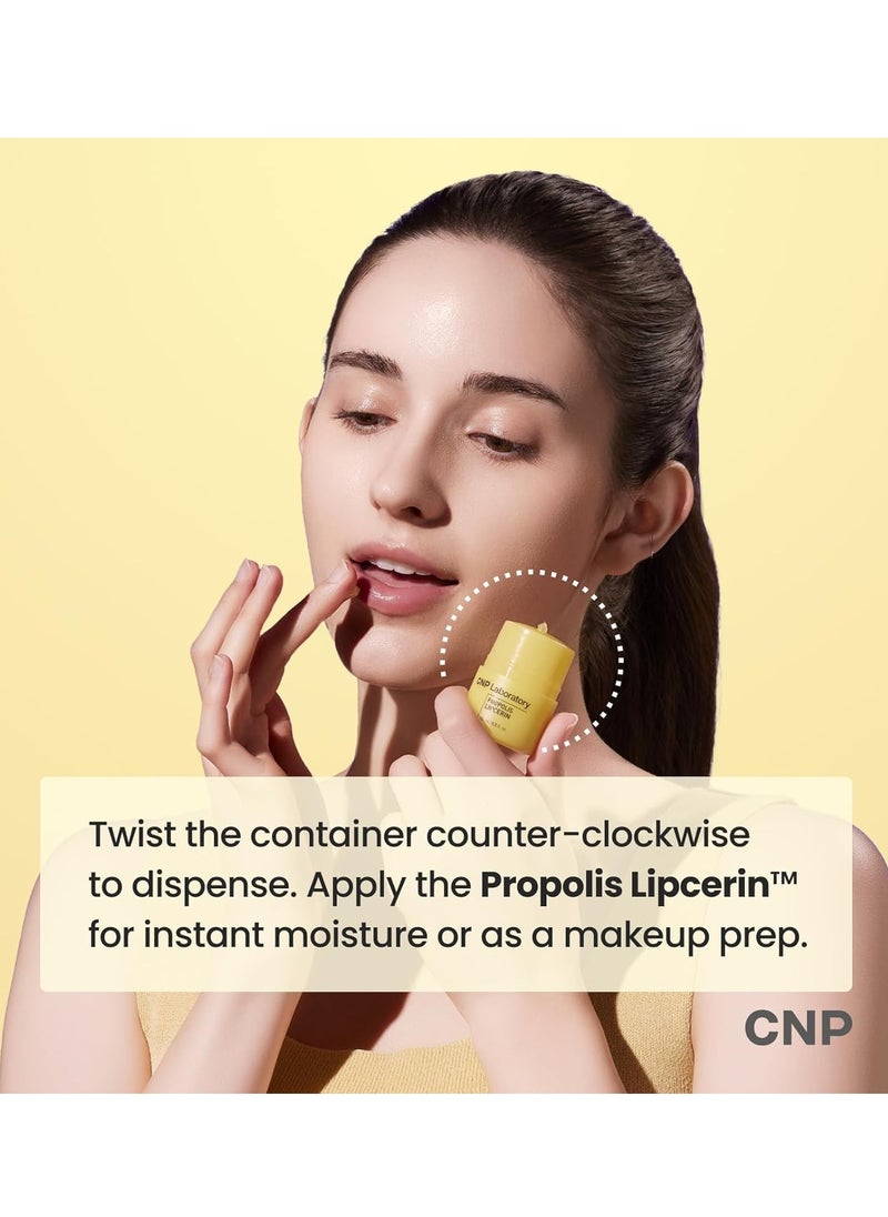 Honey Lip Butter (0.5 fl.oz / 15ml) - Propolis Lipcerin, Hydrating Overnight Manuka Lip Balm & Mask, 12hrs Long-lasting Moisture, Gentle Exfoliation.