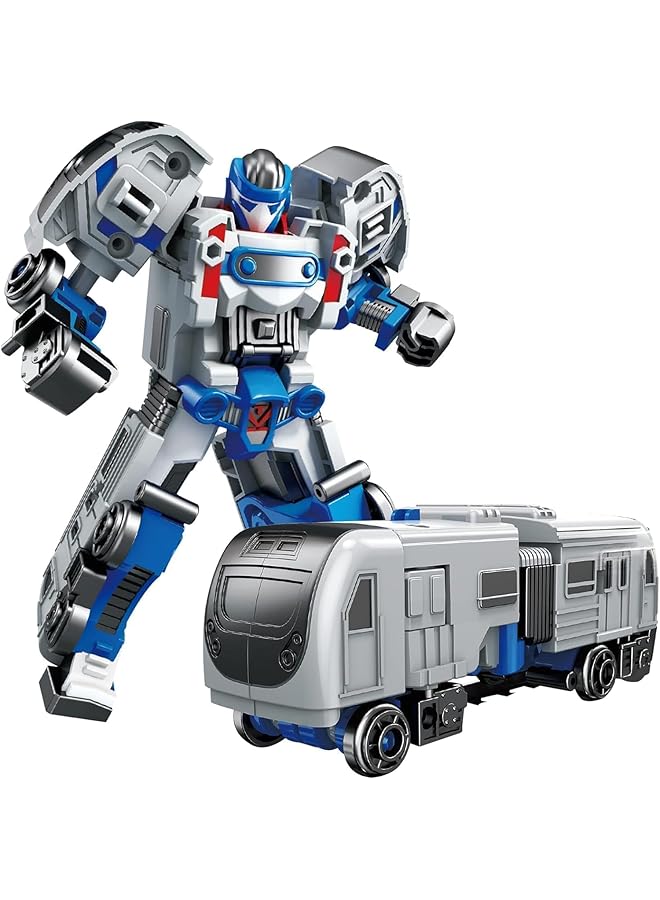 KASTWAVE Anime Robot Action Figure Transforming Car & Robot Toy 2 Modes Blue Age 3 12 - Image 1