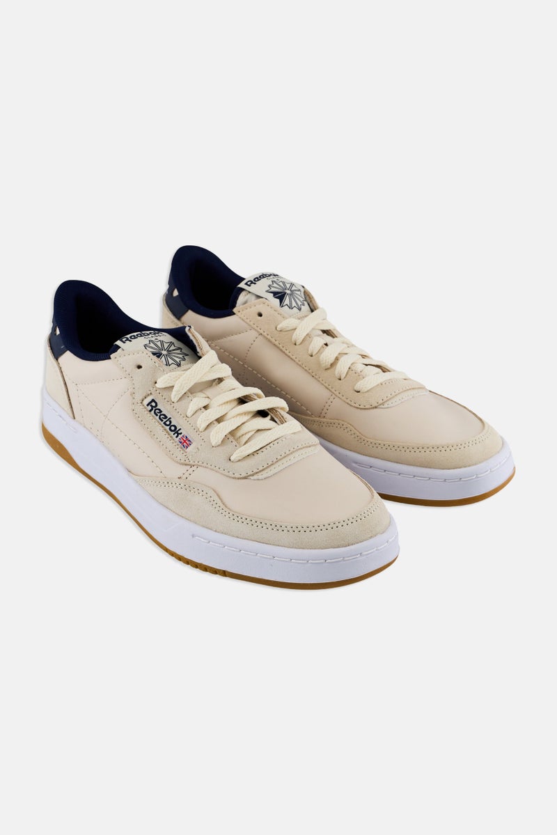 Reebok Men Court Peak Lace Up Tennis Shoes, Beige - Image 1
