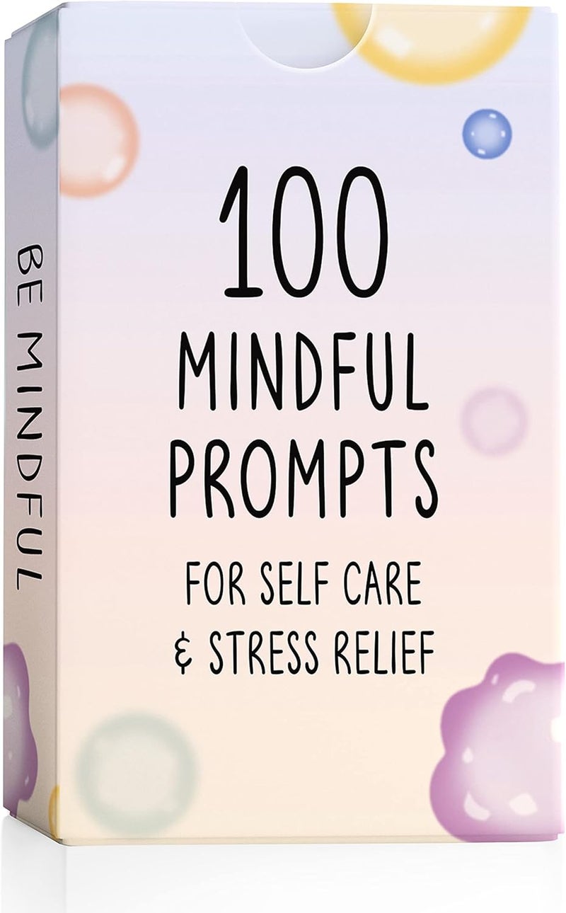 The Idea Space BEST 100 Mindful Prompts for Self Care & Stress Relief | Cards to Reduce Anxiety & Increase Relaxation | Perfect Mindfulness Gift | Beyond Positive Affirmations | Meditations For Kids, Teens, & Adults - Image 1