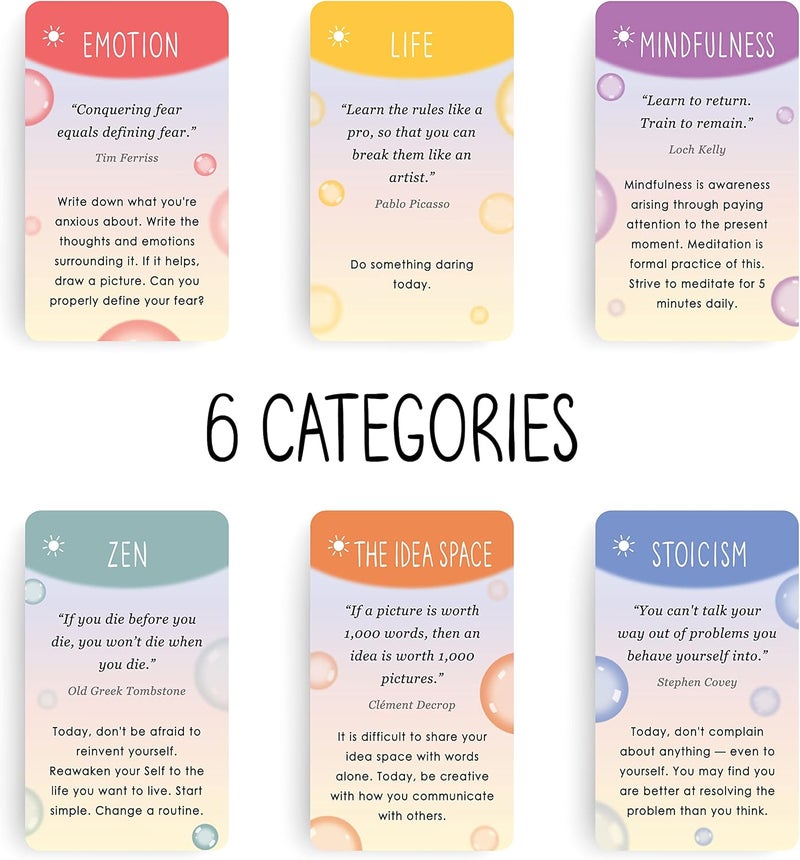 The Idea Space BEST 100 Mindful Prompts for Self Care & Stress Relief | Cards to Reduce Anxiety & Increase Relaxation | Perfect Mindfulness Gift | Beyond Positive Affirmations | Meditations For Kids, Teens, & Adults - Image 3