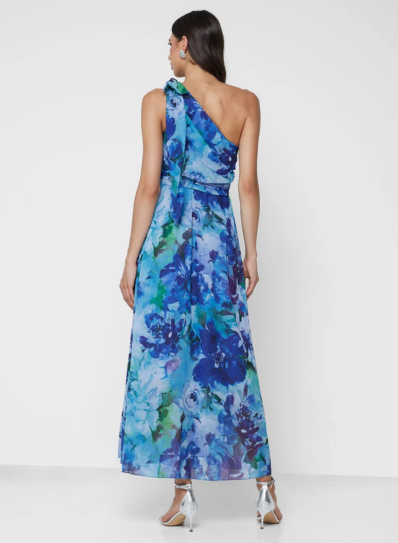 ELLA One Shoulder Printed Dress