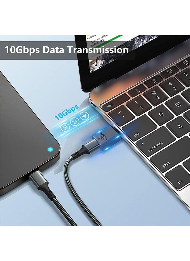 USB C Female to USB Male Adapter, 3.1 Gen2 USB to USB C Adapter, 10Gbps USB 3.1 Type C to Type A Charger Converter OTG Fast Charging Compatible with iPhone, MacBook, Samsung Galaxy, 2Pack