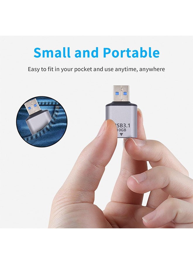 USB C Female to USB Male Adapter, 3.1 Gen2 USB to USB C Adapter, 10Gbps USB 3.1 Type C to Type A Charger Converter OTG Fast Charging Compatible with iPhone, MacBook, Samsung Galaxy, 2Pack