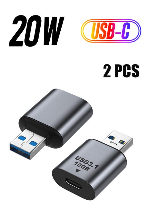 USB C Female to USB Male Adapter, 3.1 Gen2 USB to USB C Adapter, 10Gbps USB 3.1 Type C to Type A Charger Converter OTG Fast Charging Compatible with iPhone, MacBook, Samsung Galaxy, 2Pack