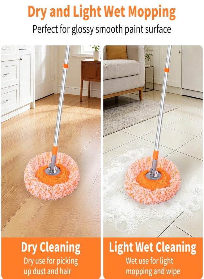 TIMIVO Wall Mop for Painted Walls, Wall Cleaner Mop with 104''/ 62" Long Handle, Dry Mop for Wall Floor Ceiling Cleaning, 2 Reusable Pads (Orange) - Image 5