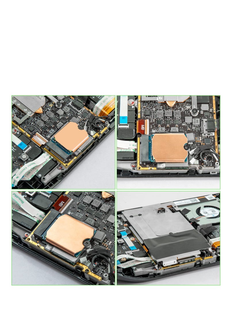 SYOSI - Steam Deck SSD Heatsink Thermal Pad, M.2 2230 NVME SSD Copper Heat Sink Cooling Thermal Pastes, Back Screws Replacements, Back Cover Opening Tools Screwdriver Repair Kit for Stream Deck SSD - Image 1