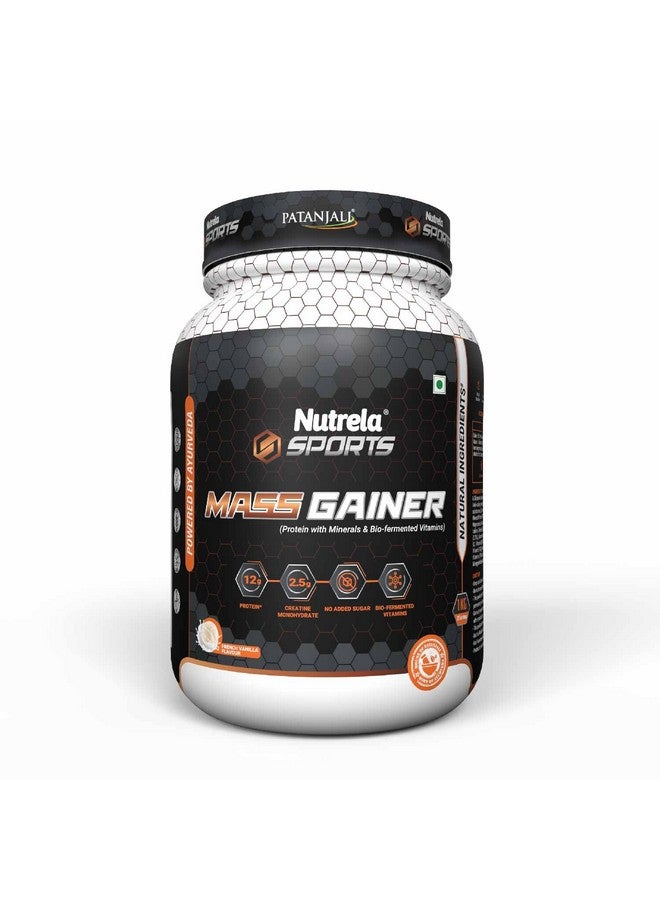 Nutrela Sports Mass Gainer-1KG (Vanilla Ice Cream) - Image 1