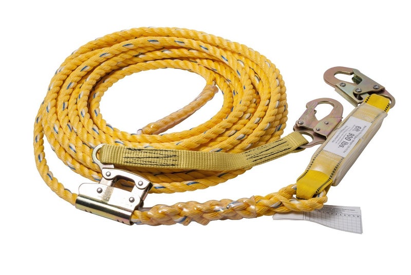 Guardian Fall Protection 01324 VLA100 Poly Steel Vertical Lifeline Assembly 100Foot