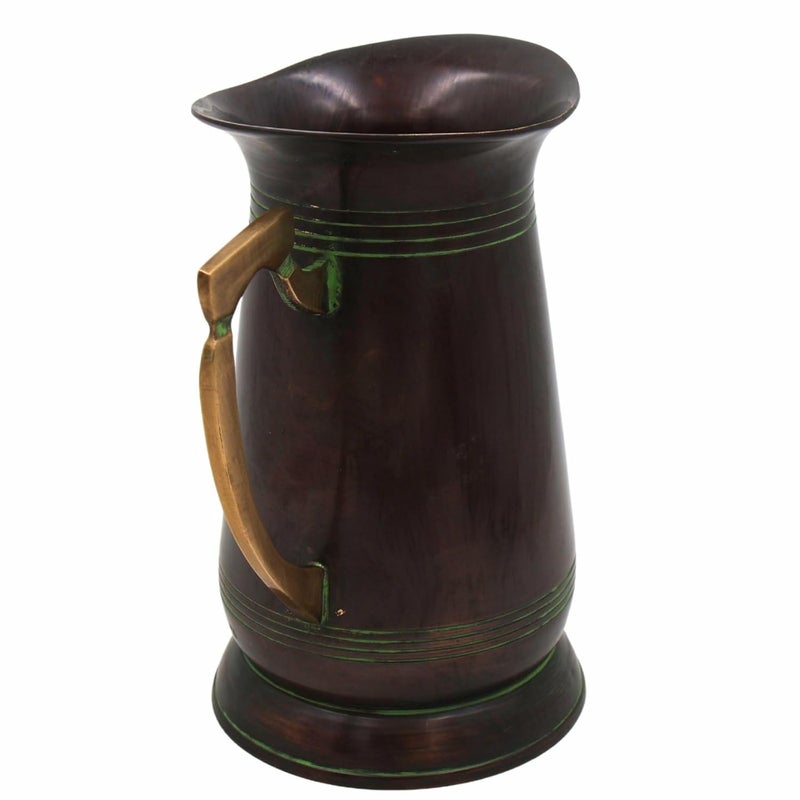 Bhunes Brass Jug AntiqueStyle Water Pitcher for Home Dcor CollectorsBrown 7 Inch 1 Piece - Image 3