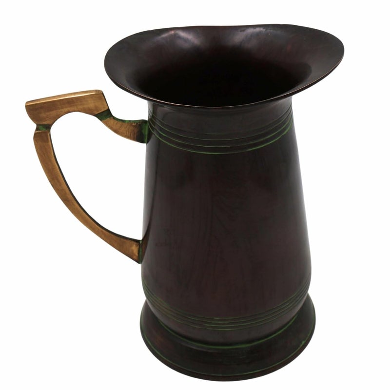 Bhunes Brass Jug AntiqueStyle Water Pitcher for Home Dcor CollectorsBrown 7 Inch 1 Piece - Image 4