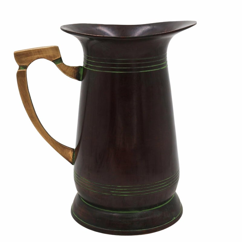 Bhunes Brass Jug AntiqueStyle Water Pitcher for Home Dcor CollectorsBrown 7 Inch 1 Piece - Image 5