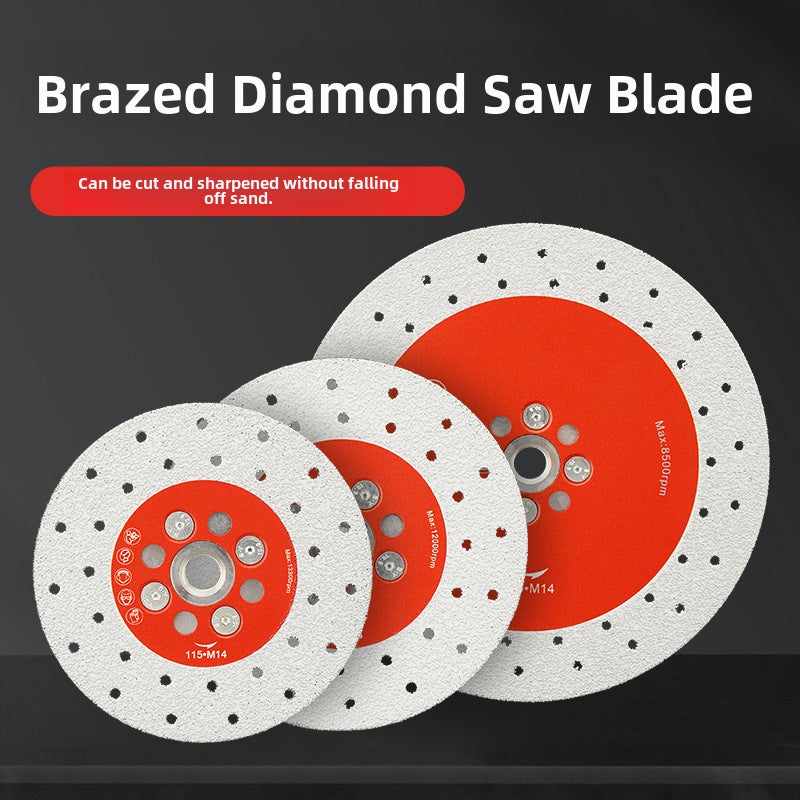 Diamond Cutting Pieces Brazing Double-sided Gyssophila Grinding Pieces Marble Tile Stone Saw Blade(φ125*M14) - Image 2