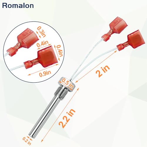 Romalon 42002-0024S Stack Flue Stack Sensor Temperature Sensor Replacement for Pentair Sta-Rite Master-Temp Max-E-Therm Pool and Spa Heater Electrical Systems (2 Pack) - Image 2