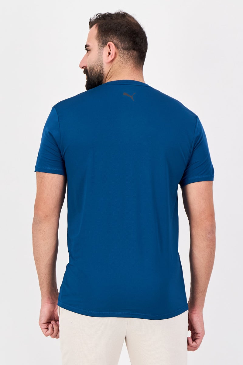 PUMA Men Sportswear Fit Short Sleeve Training T-Shirt, Teal Blue - Image 3
