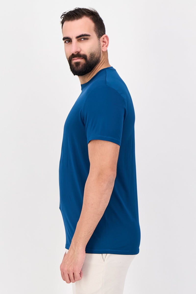 PUMA Men Sportswear Fit Short Sleeve Training T-Shirt, Teal Blue - Image 2