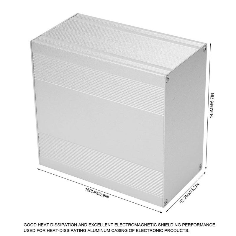 علبة إلكترونيات من سبائك الألومنيوم 82 2x145x150مم منفوشة بالرمل درع كهرومغناطيسي تبديد الحرارة - Image 3