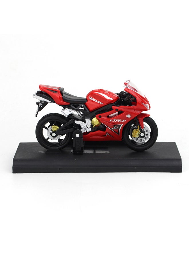 Creative Alloy Motorcycle Model Cake Decoration Women's Clothing Motorcycle Toy Car Model Decorative Ornament For Girls-Color:UK Racing Red  - Image 1