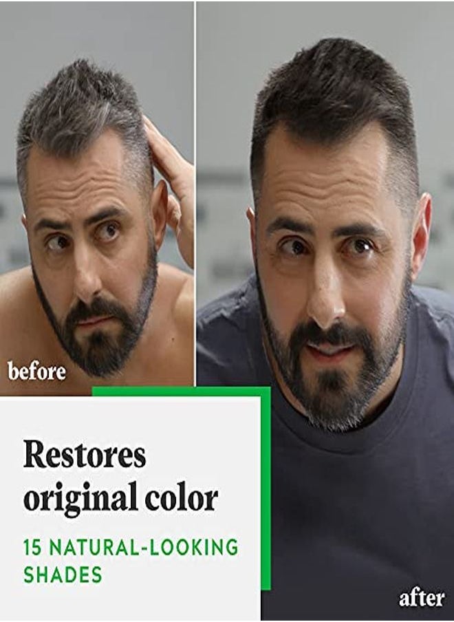 Just For Men شامبو ملون (التركيبة الأصلية سابقًا)، صبغة الشعر الرمادي للرجال، بالكيراتين وفيتامين إي لشعر أقوى - أسود غامق، H-60، عبوة من 3 قطع (قد تختلف العبوة)  - Image 2