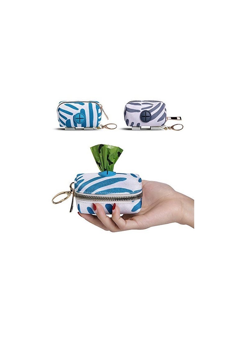 SOLARAE Pet Waste Bag Dispenser Dog Poop Bag Holder with Zippered Small Portable Dog Poop Bag Organizer Pouches with Hook for Leash, Great Accessory for Walking Running with Pet Dogs, 2 Pack - Image 5