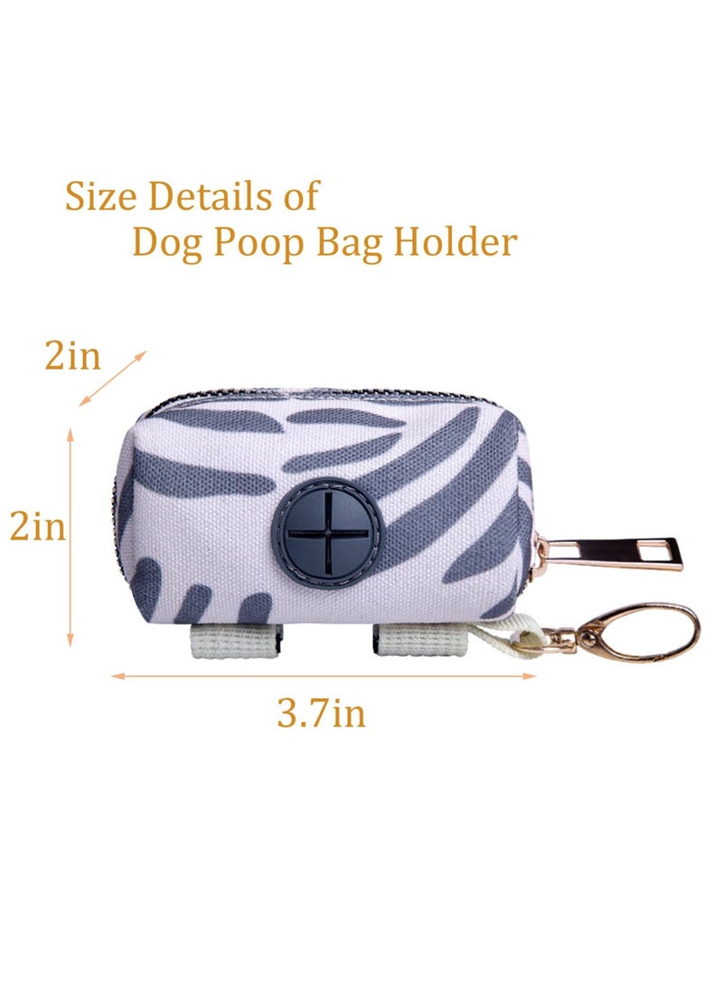 SOLARAE Pet Waste Bag Dispenser Dog Poop Bag Holder with Zippered Small Portable Dog Poop Bag Organizer Pouches with Hook for Leash, Great Accessory for Walking Running with Pet Dogs, 2 Pack - Image 3