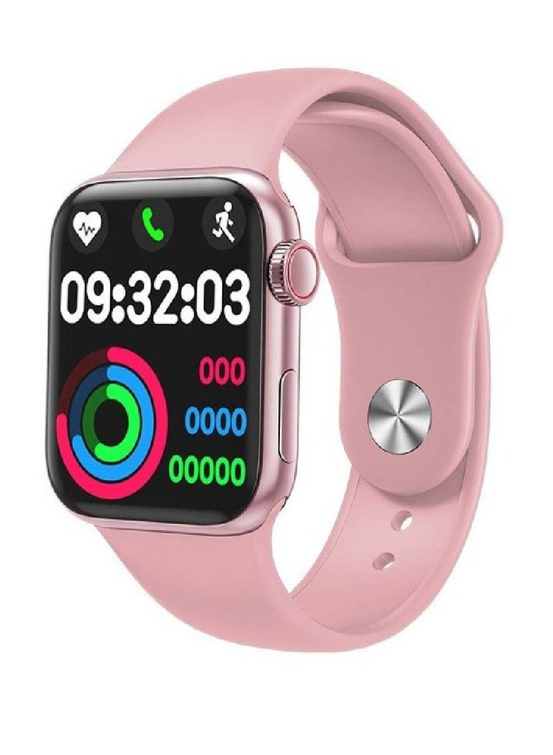 HW22 Smart Watch HD Touch Screen 1.75'' 44mm BT Call Heart Rate Sensor Waterproof Pink - Image 1