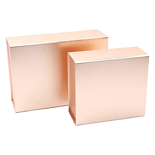Rsgift Rose Gold Magnetic Empty Gift Box,7.8x7x3.1 Inches Gift Boxes with Lids,Groomsmen Bridesmaids Gifts,Engagements,Bridal Showers,Valentine's Day,Thanksgiving Day,Christmas Gift Boxes - Image 5