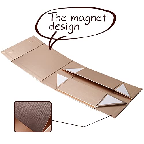 Rsgift Rose Gold Magnetic Empty Gift Box,7.8x7x3.1 Inches Gift Boxes with Lids,Groomsmen Bridesmaids Gifts,Engagements,Bridal Showers,Valentine's Day,Thanksgiving Day,Christmas Gift Boxes - Image 4