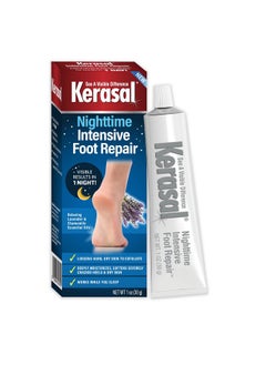 Kerasal Nighttime Intensive Foot Repair, Skin Healing Ointment For Cracked Heels And Dry Feet, 1 Oz  - Image 1