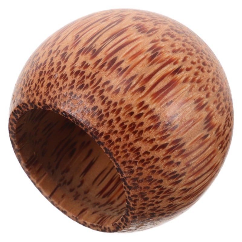 ABOOFAN Natural Coconut Wood Drinking Mug Set Large Round Shape Stem Wine Tumbler for Outdoor Party Kitchen Home - Image 2
