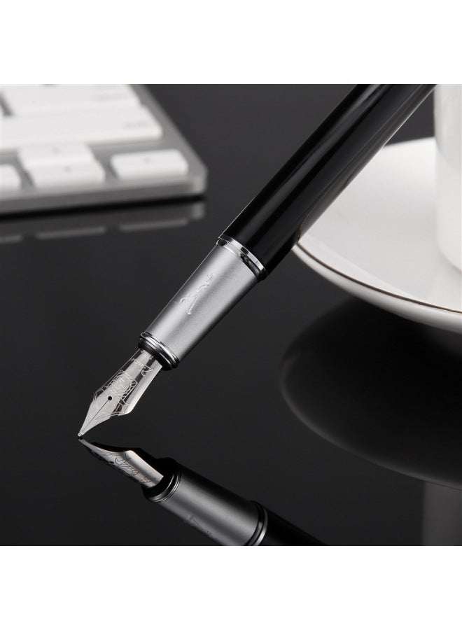 Pimio Fountain Pen, Signature Pen, Business Office Gift, Adult Student Calligraphy Practice, Graduation Gift For Men And Women, Iridium Gold Ink Pen, 916 Pure Black - Image 2
