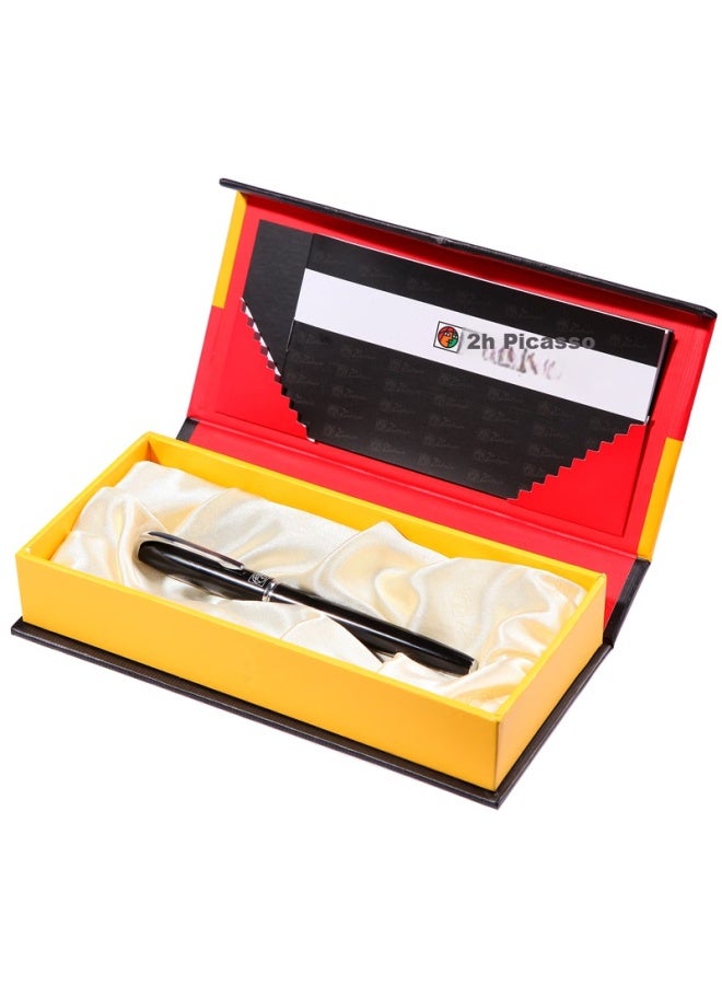 Pimio Fountain Pen, Signature Pen, Business Office Gift, Adult Student Calligraphy Practice, Graduation Gift For Men And Women, Iridium Gold Ink Pen, 916 Pure Black - Image 4