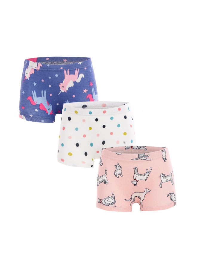 Children's Underwear Pure Cotton Ribbed Toddler Baby All-cotton Boxer Shorts Girls' Flat-angle Shorts