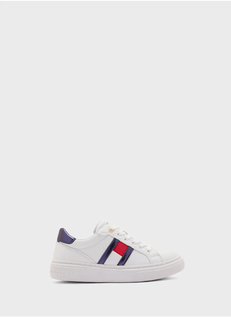 تومي هيلفيغر Youth Flag Lace Up Sneakers