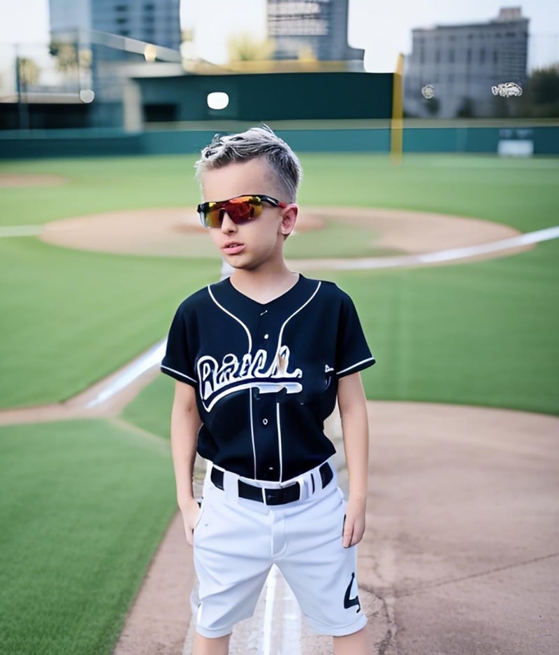 FEISEDY Kids Teens Baseball Polarized Sunglasses Sports TR90 Frame Boys Girls Cycling B2454 Black/Red - Image 4