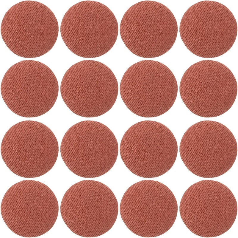 ABOOFAN 20pcs Round Caramel Fabric Covered Buttons for Coats Jackets Blouses 20mm Nail-Friendly Replacement Sewing Buttons for Clothing DIY Craft - Image 1
