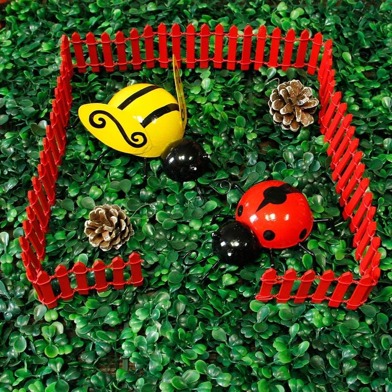 Prsildan Miniature Fairy Fence, Wood Ornament Mini Fence Scene Props 40 Inches - Image 3