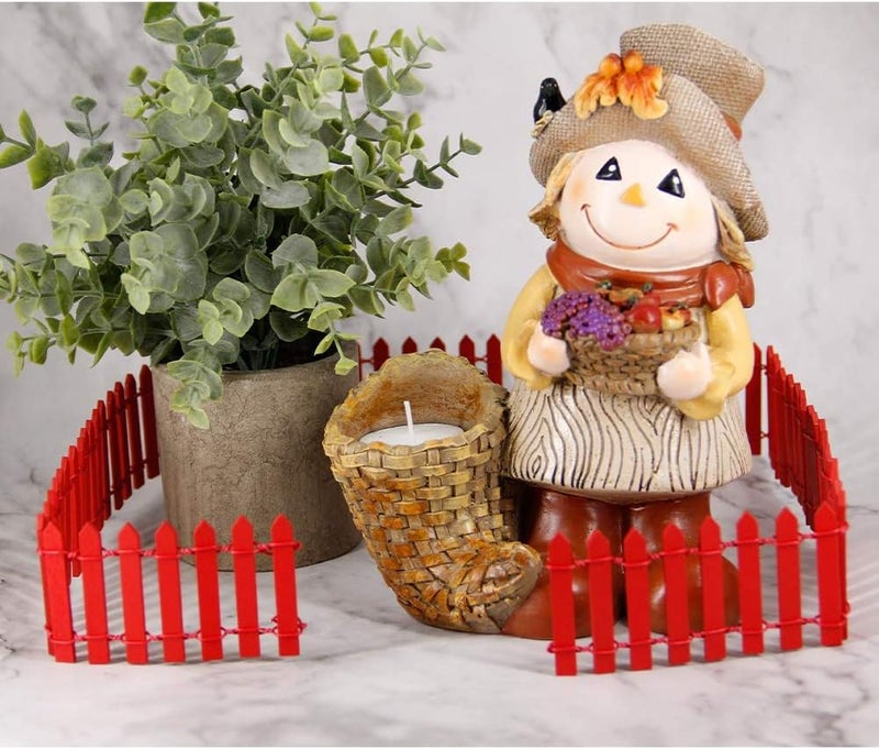Prsildan Miniature Fairy Fence, Wood Ornament Mini Fence Scene Props 40 Inches - Image 2