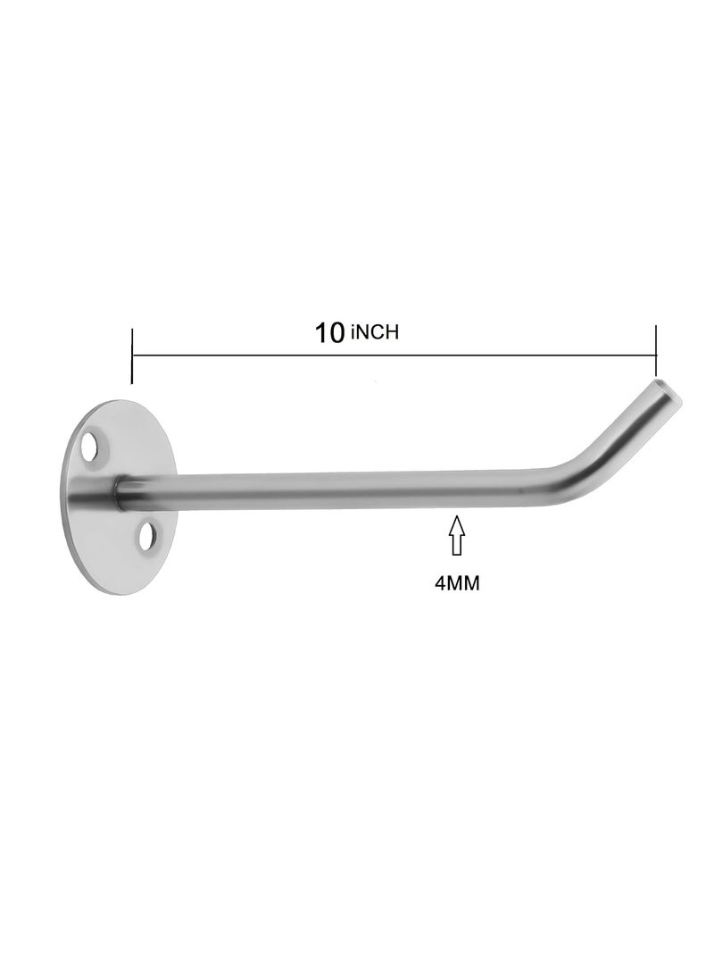Nixnine Nixnine Stainless Steel Display Hook Hanger for ShowroomMobile ShopWall MountClothes 10 Inch Pack of 2  - Image 4
