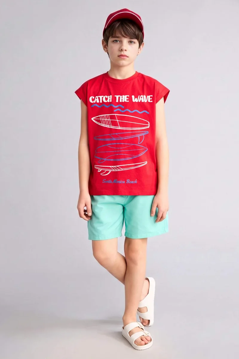 ديفاكتو Boy Regular Fit Basic Swim Shorts