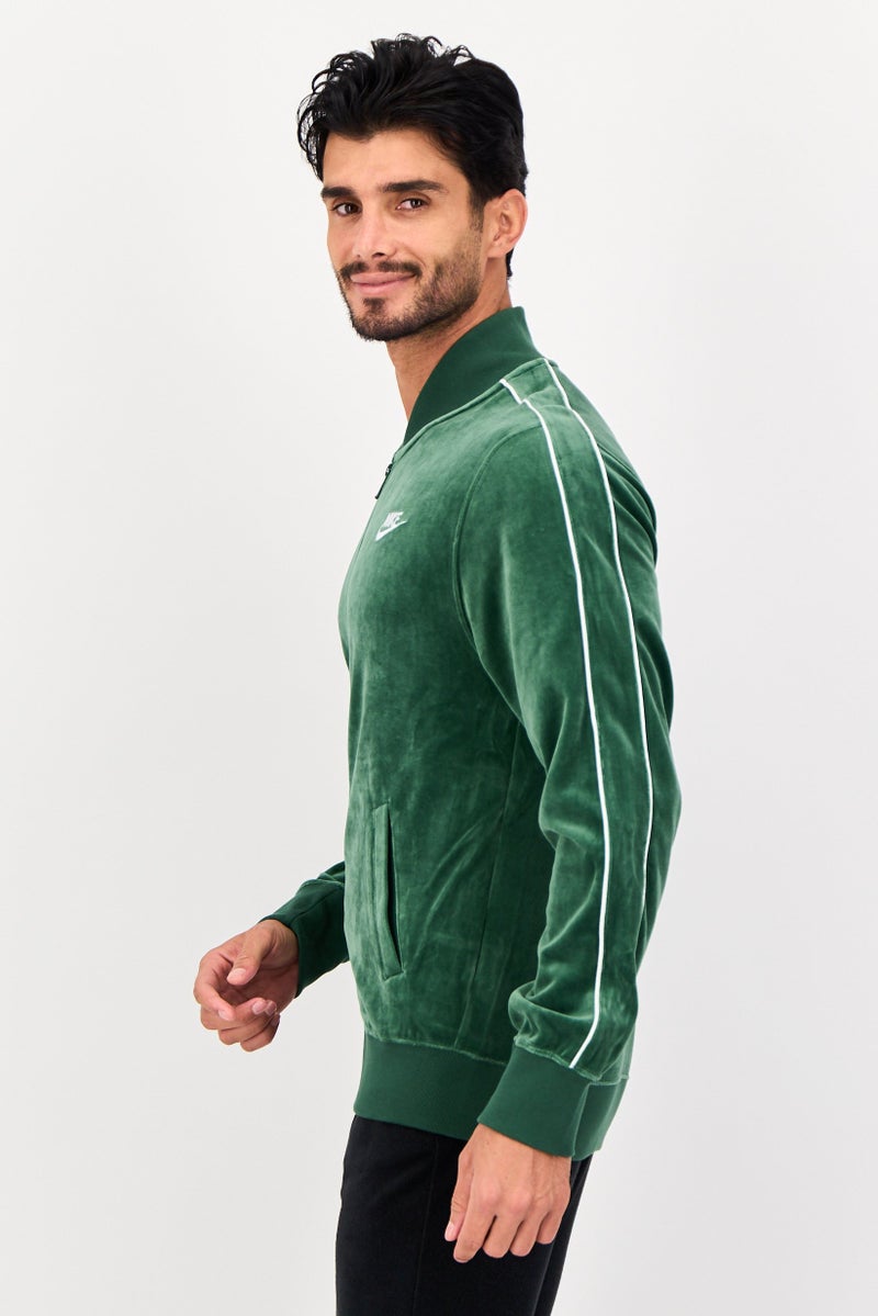 Nike جاكيت رياضي للرجال بأكمام طويلة مناسب للخارج، أخضر - Image 2