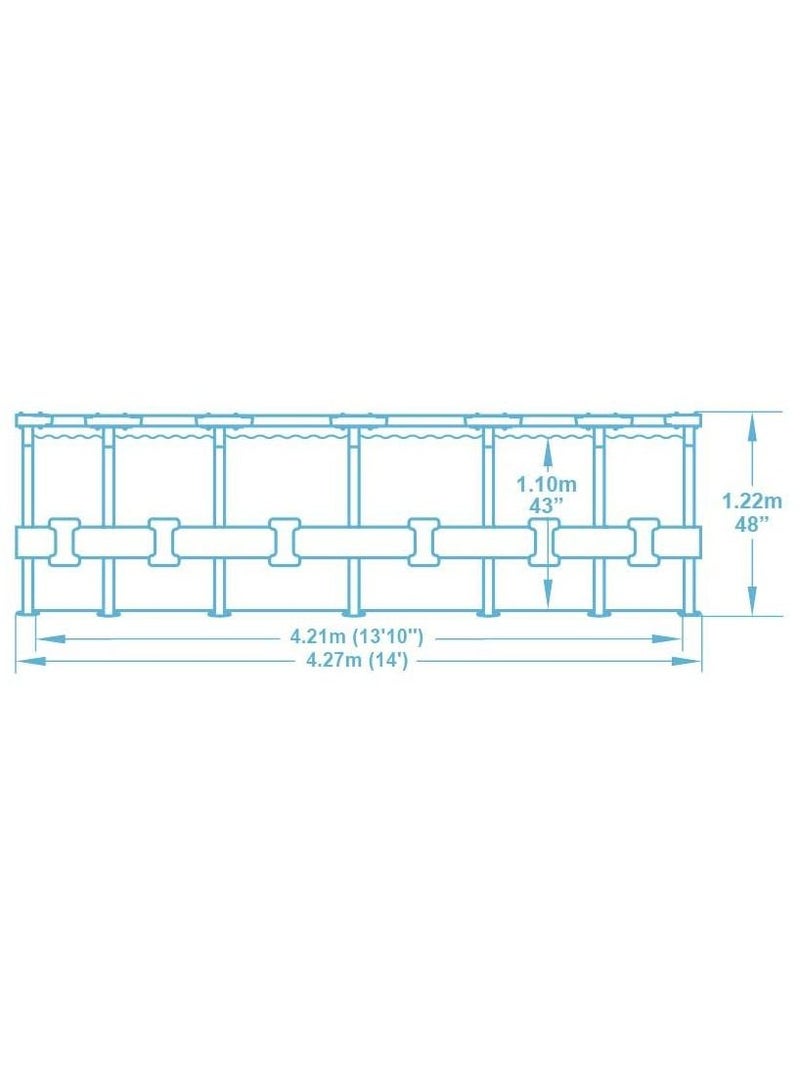 بست واي ستيل برو ماكس دائري فوق الأرض 427x122 سم 5612X - Image 3
