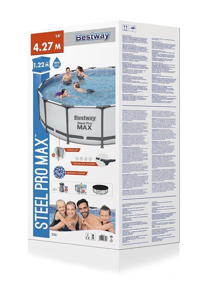 بست واي ستيل برو ماكس دائري فوق الأرض 427x122 سم 5612X - Image 2