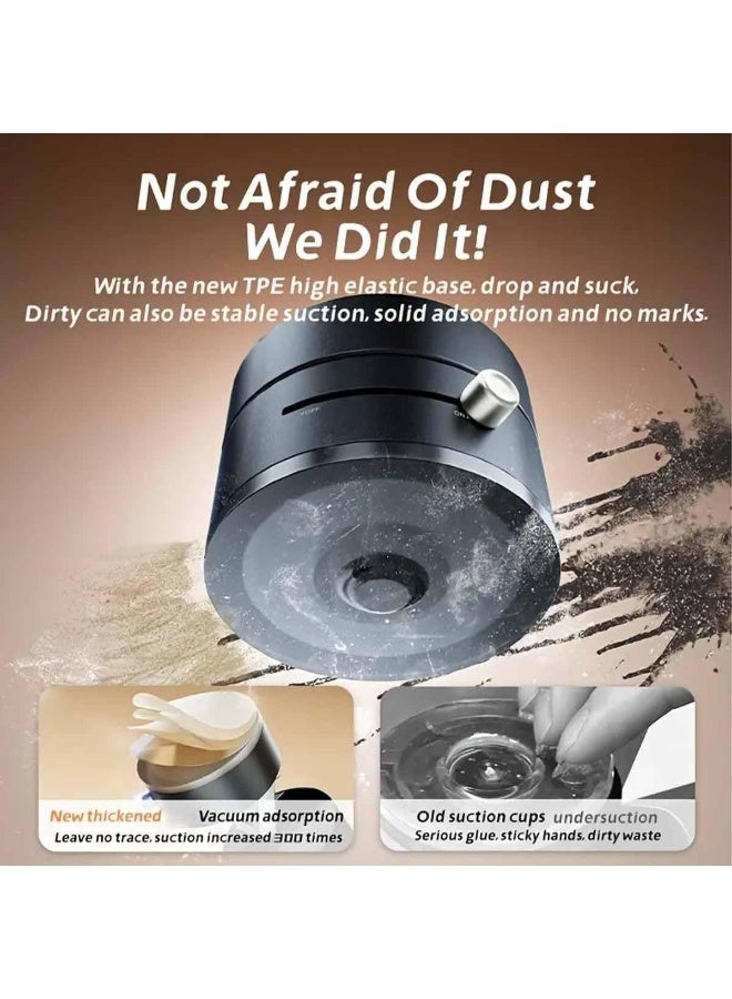 Foldable Magnetic Vacuum Phone Holder, 360° Electric Suction Car Mount, Double-Sided Swivel Stand for Car, Mirror, Gym, Kitchen, Hands-Free Portable Phone Holder (Pink) - Image 4