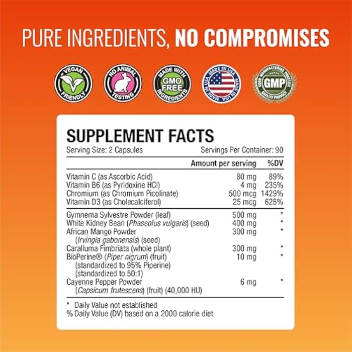 Approved Science® Appetite Suppressant - Gymnema, Chromium, Cayenne Pepper - 180 Capsules - Pack of 1 - Made in The USA - Image 4