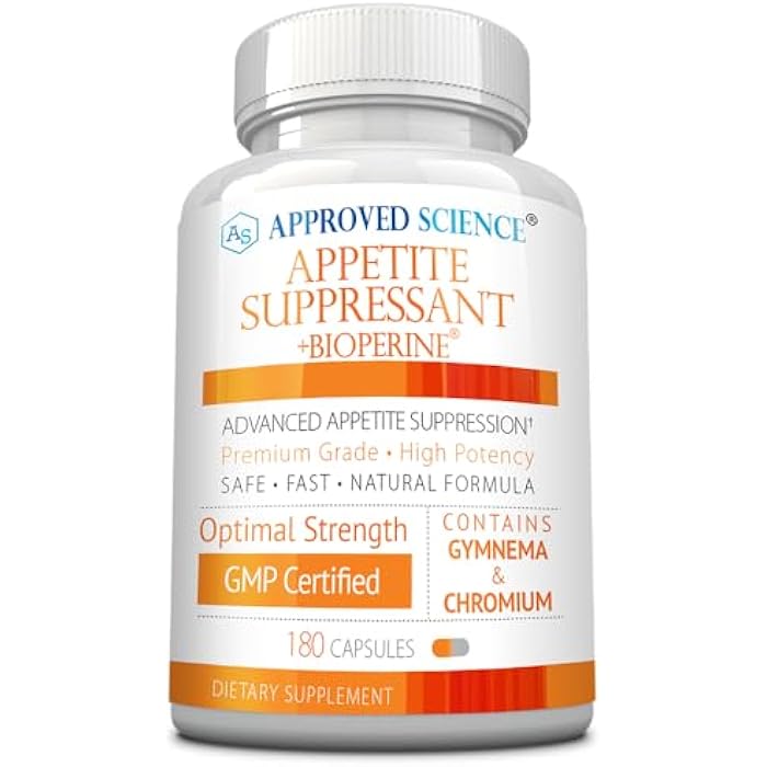 Approved Science® Appetite Suppressant - Gymnema, Chromium, Cayenne Pepper - 180 Capsules - Pack of 1 - Made in The USA - Image 1