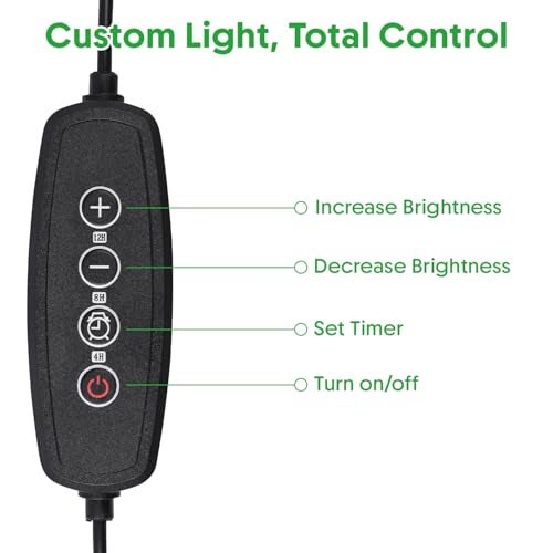 GIGAWATTS Plant Grow Light with Full Spectrum 100-240V~50/60Hz AC Input 6 Levels Dimmable & 3 Modes 120° Lightning Angle USB Powered IP44 Indoor Lamp for Home Garden Balcony (Pack of 1, RGB) - Image 4
