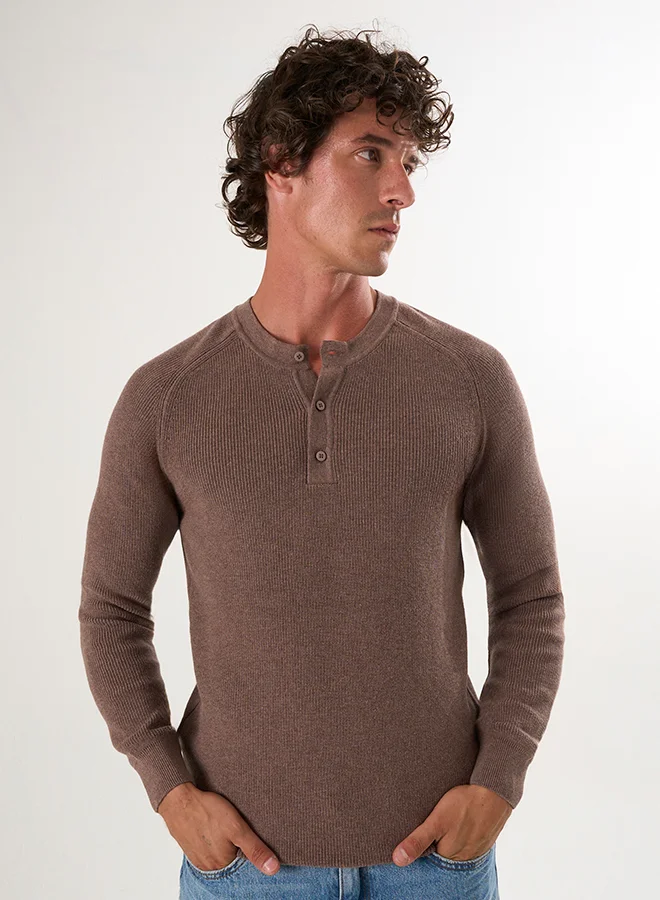 فيليكس هاردي Crew Neck Buttoned Pullover